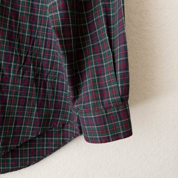 Ralph Lauren Mens Large Plaid Button Down Shirt Classic Fit Red Green - Picture 5 of 9